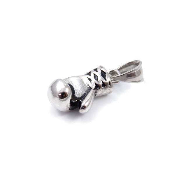 COLGANTE GUANTE DE BOXEO ACERO INOX 24X13